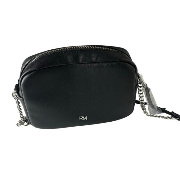 Rebecca Minkoff Diamond Quilt Studded Top Zip Crossbody Bag Black - Picture 4 of 5